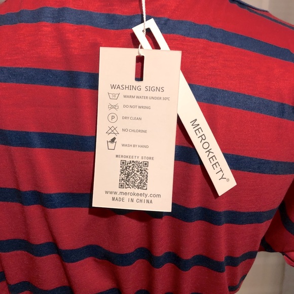 MEROKEETY Women’s Short Sleeve Maxi Dress with Belt - Picture 7 of 10